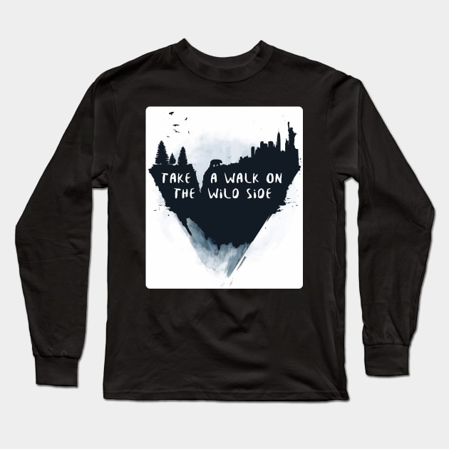 walk on the wild side Long Sleeve T-Shirt by stopse rpentine